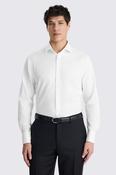 Regular Fit White Textured Cotton Shirt image