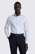 Tailored Fit Light Blue Twill Stripe Cotton Shirt image