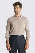 Taupe Melange Merino-Blend Skipper Shirt image