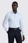 Slim Fit Light Blue Twill Stripe Shirt image