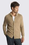 Camel Merino Knitted Shirt