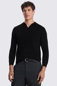 Black Merino Skipper Polo Shirt