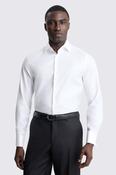 Tailored Fit Double Cuff White Twill Shirt image