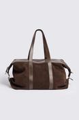 Brown Suede Weekender Bag image