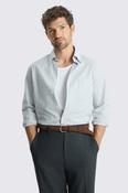 Green Stripe Washed Cotton Oxford Shirt image