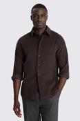 Dark Brown Button Down Corduroy Shirt image