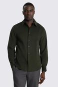 Dark Green Button Down Corduroy Shirt image