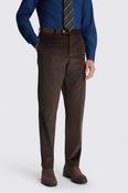 Tailored Fit Dark Brown Cord Trousers  image
