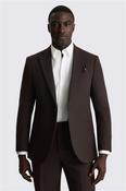 Tailored Fit Dark Brown Tweed Trousers  image