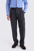 Charcoal Flannel Pleated Trousers image