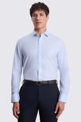 Tailored Fit Sky Stripe Narrow Non Iron Cotton Shirt image