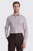Slim Fit Brown Stripe Non Iron Shirt image