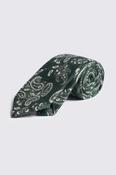 Bottinelli Dark Green &amp; Camel Silk Paisley Tie image