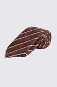 Bottinelli Brown &amp; Pink Wool Stripe Tie image