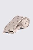Neutral Silk Square Geo Tie
