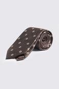 Dark Brown &amp; Pink Silk Floral Tie image