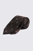 Dark Brown Silk Medallion Tie image