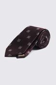 Burgundy Silk Medallion Tie image