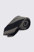 Italian Navy Textured Stripe Tie image