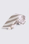 Italian Light Pink &amp; Copper Stripe Tie image