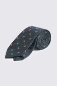 Italian Navy Textured Paisley Tie image
