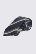 Italian Navy &amp; Grey Wool Stripe Tie image