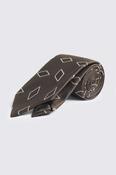 Italian Dark Brown Diamond Geo Tie image