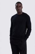 Black Cashmere Crew-Neck Jumper