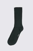Dark Green Ribbed Mercerised Socks image
