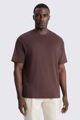 Brown Heavy-Weight Peached Cotton T-Shirt