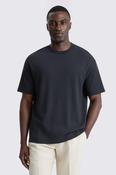 Navy Heavy-Weight Peached Cotton T-Shirt image