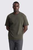 Khaki Heavy-Weight Peached Cotton T-Shirt