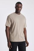 Taupe Heavy-Weight Peached Cotton T-Shirt