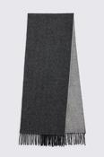 Charcoal Light Grey Reversible Wool Scarf image