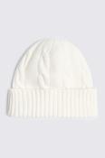 Off-White Cable-Knit Wool Beanie image