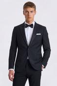 Tailored Fit Black Peak Lapel Tuxedo Suit image