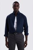 Navy Brushed Cotton Oxford Shirt image