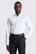 Slim Fit White Satin Shirt