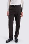 Tailored Fit Brown Trousers 