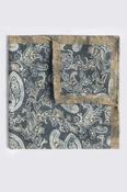 Bottinelli Charcoal Double Faced Wool Pocket Square image