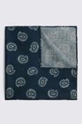 Italian Navy Paisley Pocket Square image