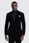 Slim Fit Black Velvet Jacket  image