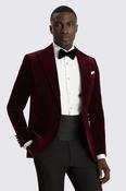 Slim Fit Burgundy Velvet Jacket  image
