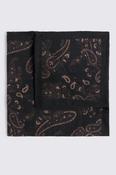 Bottinelli Black Taupe Paisley Pocket Square image