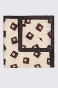 Bottinelli Off White Pink Square Pocket Square image