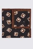 Bottinelli Dark Brown Chestnut Square Pocket Square image
