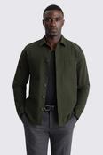 Italian Dark Green Moleskin Overshirt