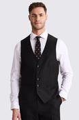 Tailored Fit Black Twill  Waistcoat image