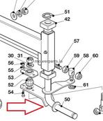 Castelgarden Stub Axle - Left Side - Fits 92cm Models From 2007 - 382230365/0 &amp; 82230365/0
