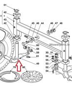 Castelgarden Stub Axle - Right Side - Fits 92cm Models From 2007 - 382230363/0 &amp; 82230363/0